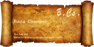Baza Csenger névjegykártya